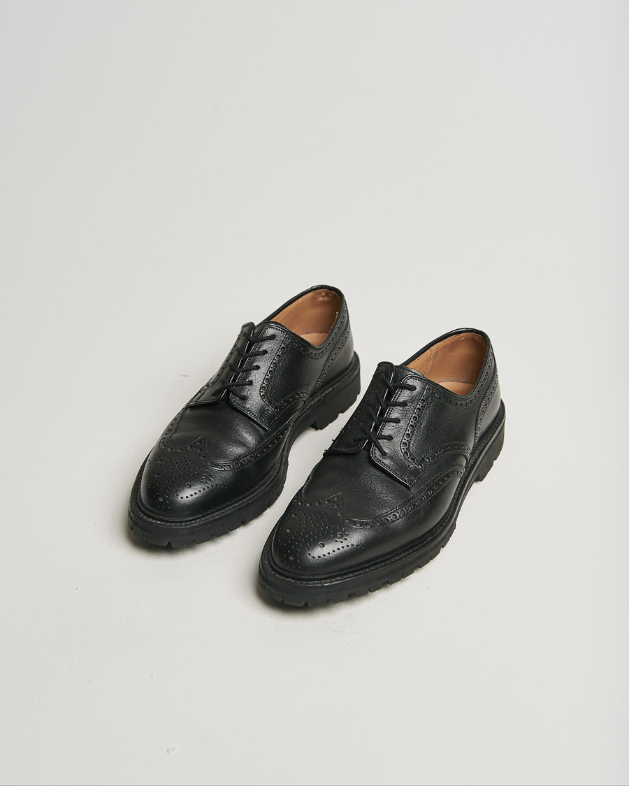 Mies | Crockett & Jones Pembroke Milled Grain Vibram Black | Pre-owned | Crockett & Jones Pembroke Milled Grain Vibram Black
