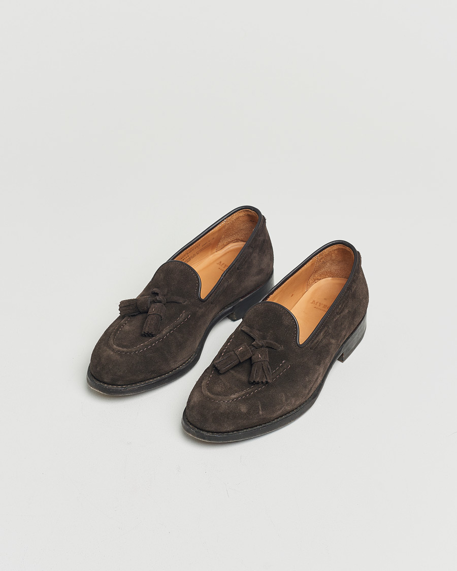 Mies | Myrqvist Mölle Tassel Loafer Dark Brown Suede UK6 - EU40 | Pre-owned | Myrqvist Mölle Tassel Loafer Dark Brown Suede UK6 - EU40