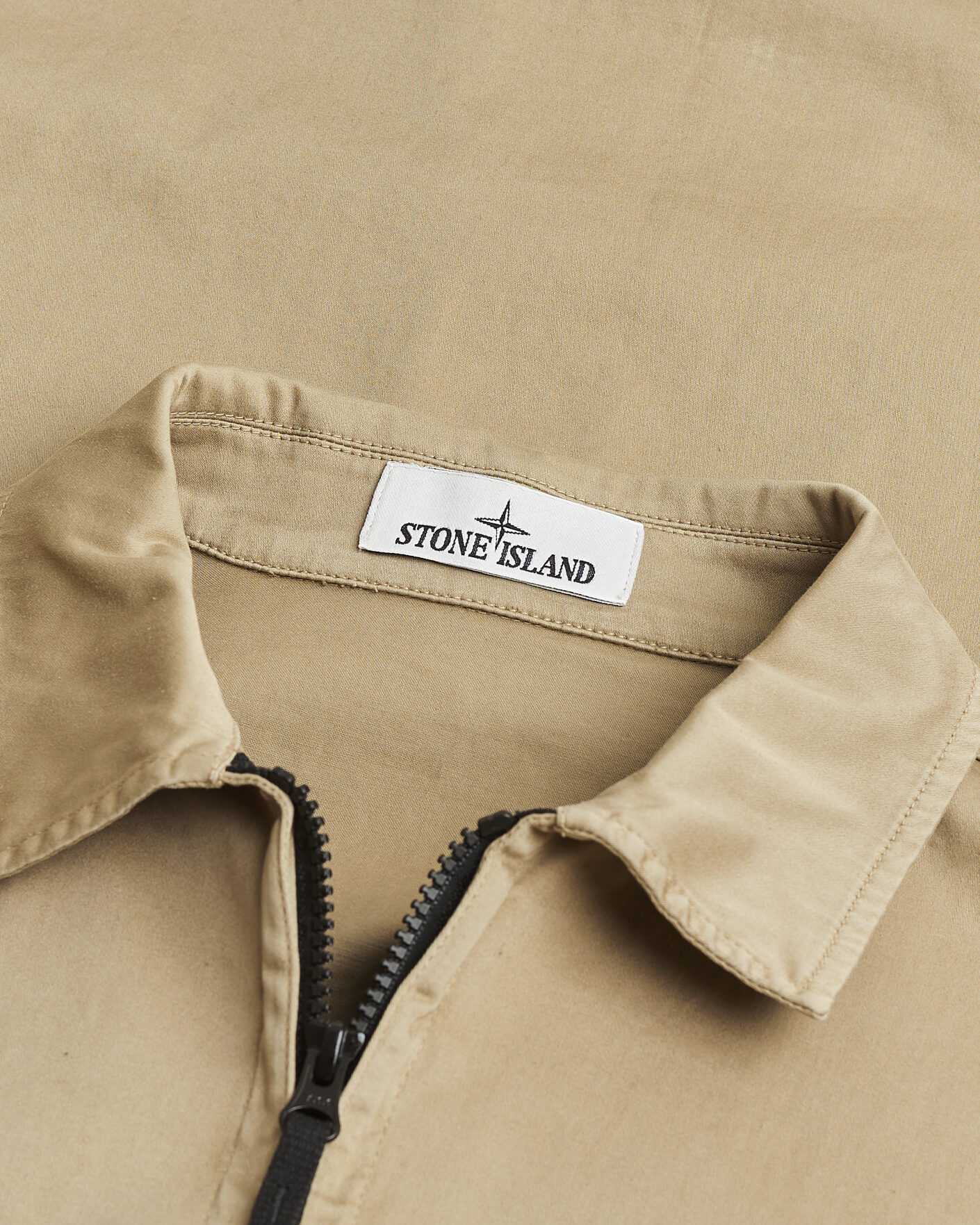 Mies | Pre-owned Takit | Pre-owned | Stone Island Cotton Stretch Zip Overshirt Biscuit XL
