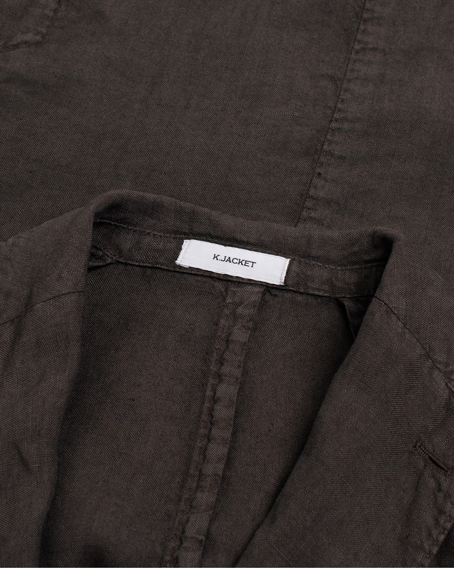Mies | Pikkutakit | Pre-owned | Boglioli K Jacket Linen Blazer Dark Brown