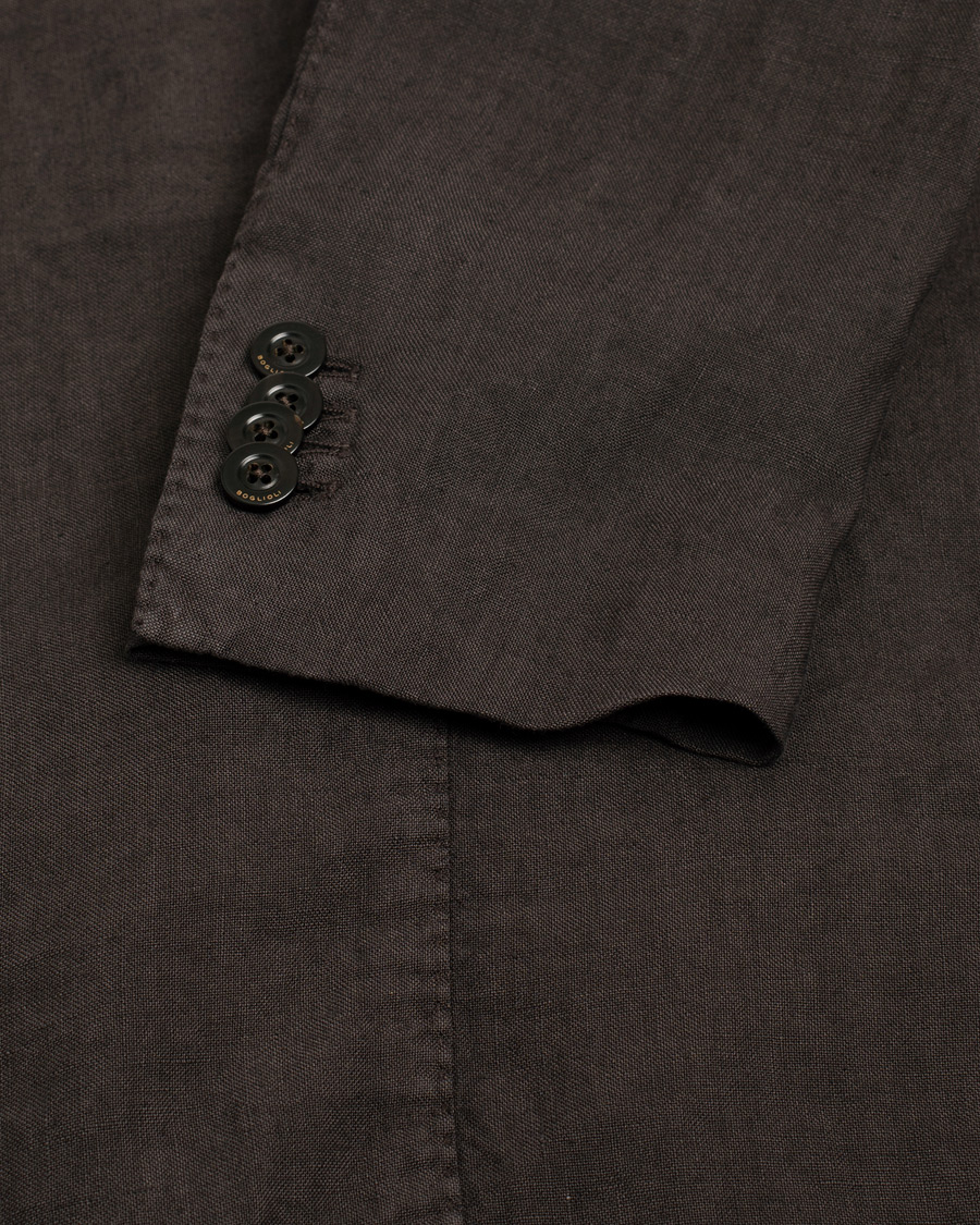 Mies | Pikkutakit | Pre-owned | Boglioli K Jacket Linen Blazer Dark Brown