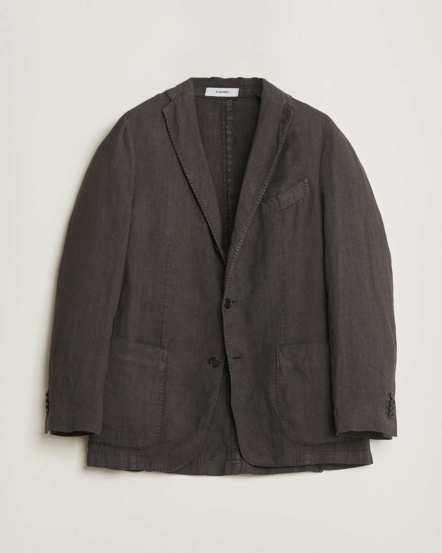 Mies | Pre-owned Pikkutakit | Pre-owned | Boglioli K Jacket Linen Blazer Dark Brown 46