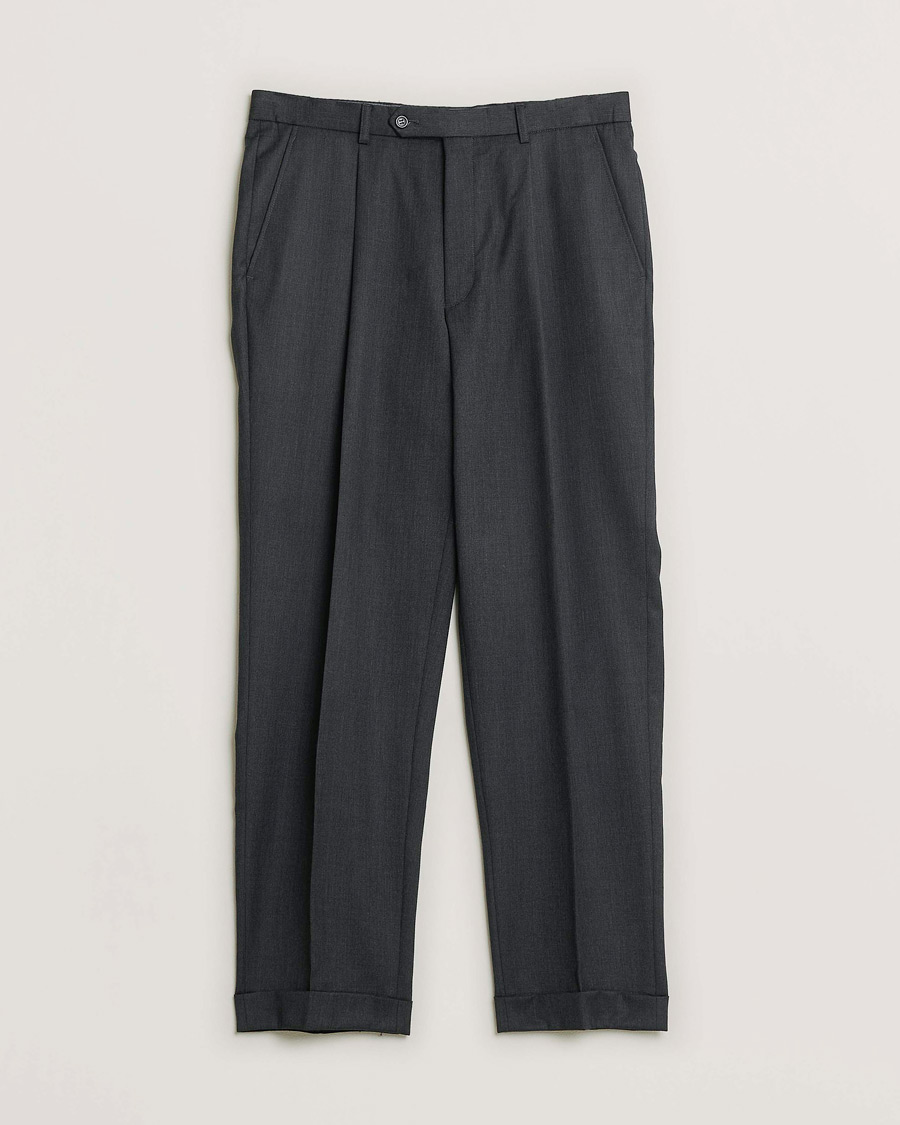 Mies | Oscar Jacobson Vintage Wool Suit Dark Grey 50 | Pre-owned | Oscar Jacobson Vintage Wool Suit Dark Grey 50