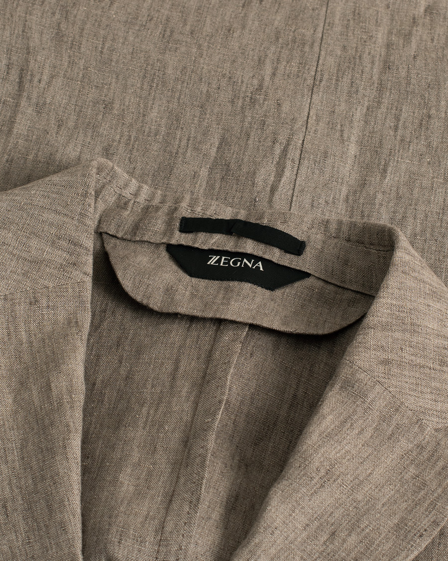 Mies | Pre-owned Pikkutakit | Pre-owned | Zegna Unconstructed Linen Blazer Beige 50