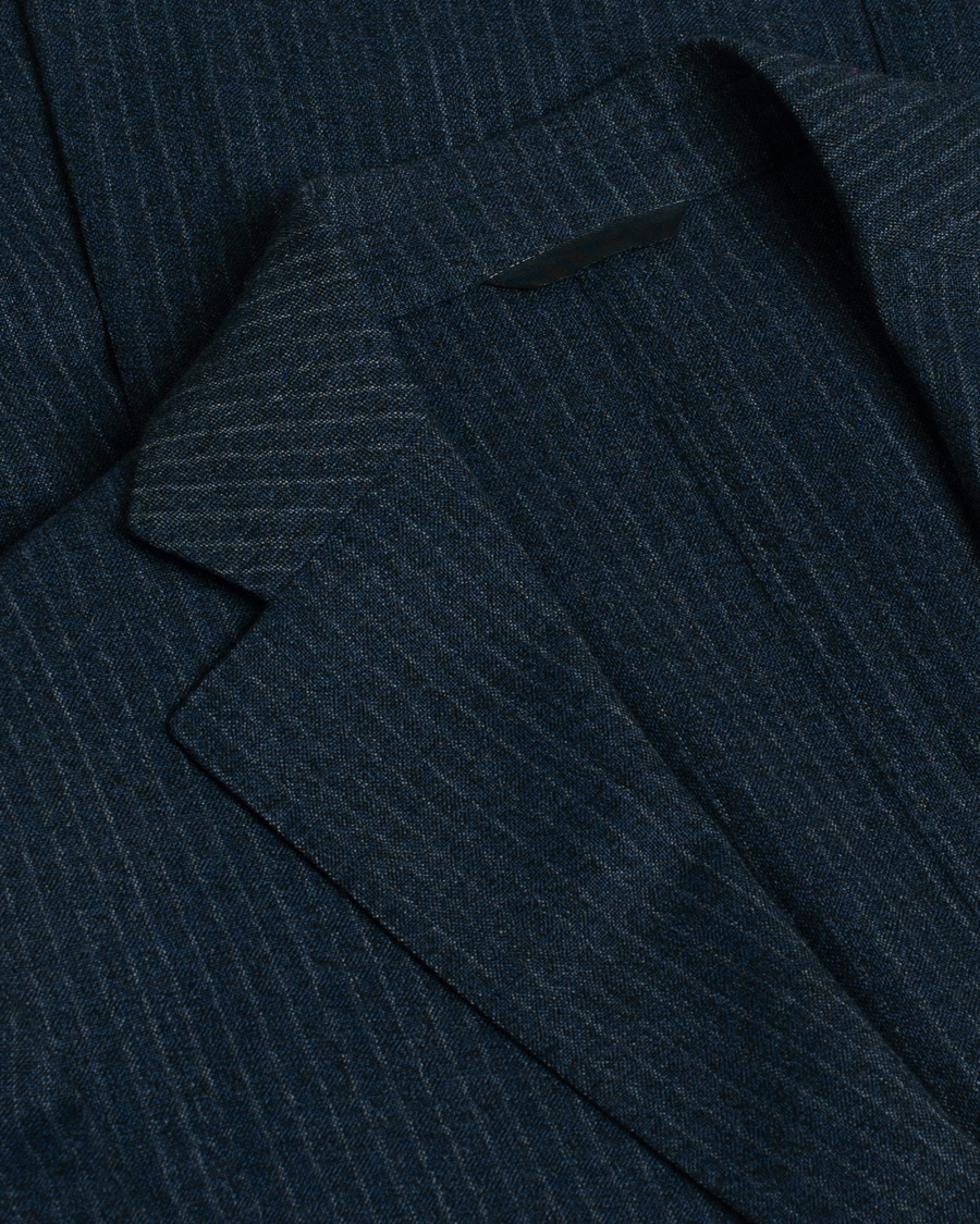 Mies | Pikkutakit | Pre-owned | Eidos Napoli 3-Piece Pinstripe Suit Wool Navy 48