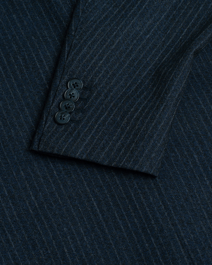 Mies | Pikkutakit | Pre-owned | Eidos Napoli 3-Piece Pinstripe Suit Wool Navy 48