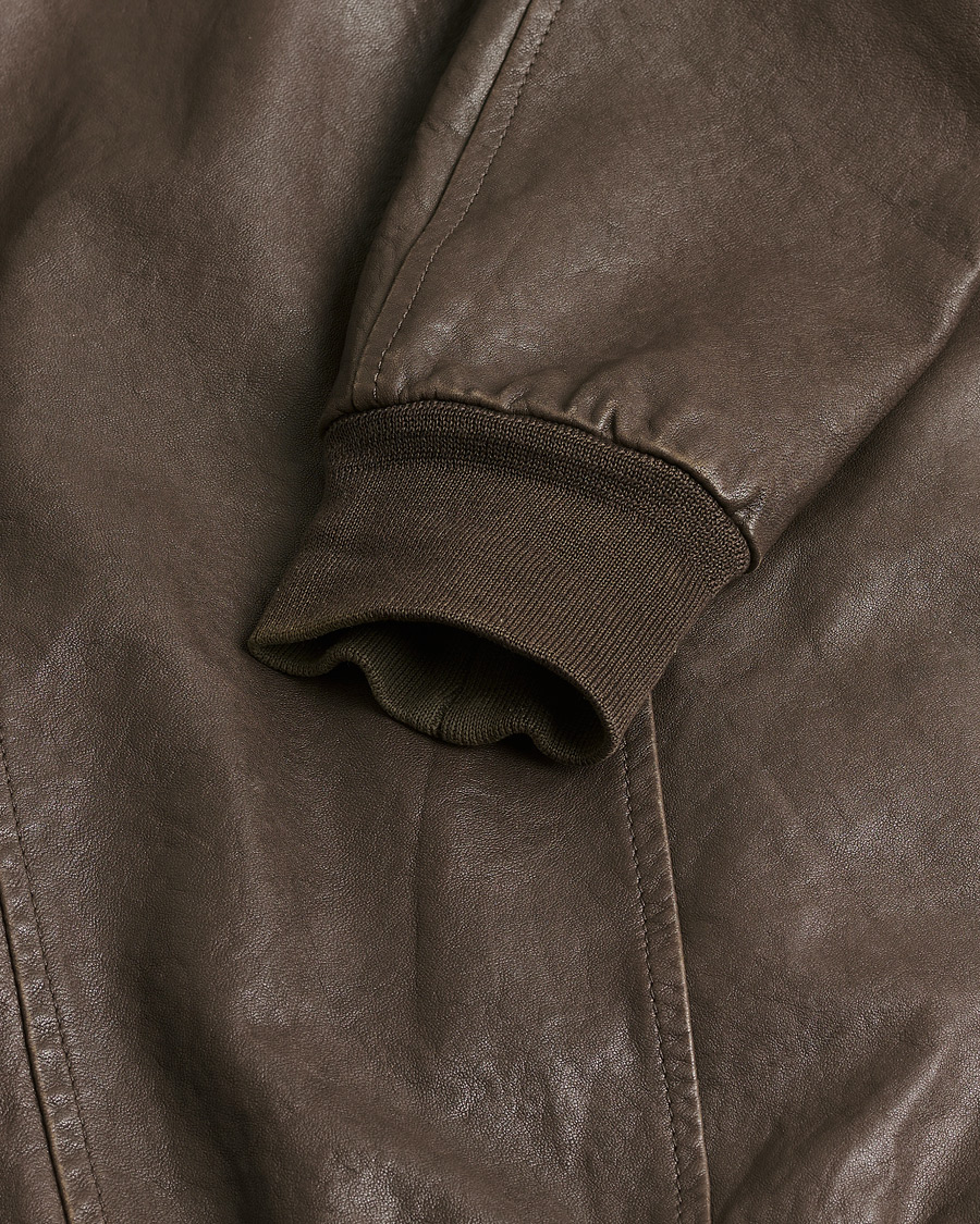 Mies | Pre-owned Takit | Pre-owned | Stewart Calf Bomber Jacket Dark Brown L