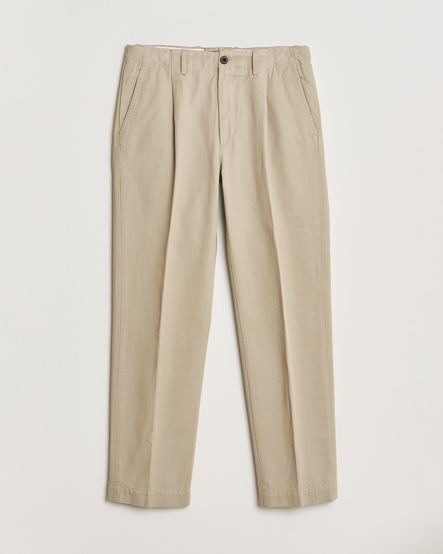 Mies | Pre-owned Housut | Pre-owned | Incotex Regular Fit Uniform Cotton Slacks Beige W32