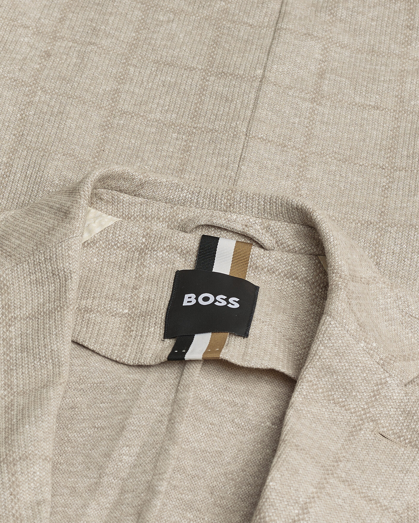 Mies | Pre-owned Pikkutakit | Pre-owned | BOSS BLACK Hanry Checked Jersey Patch Pocket Blazer Beige 50