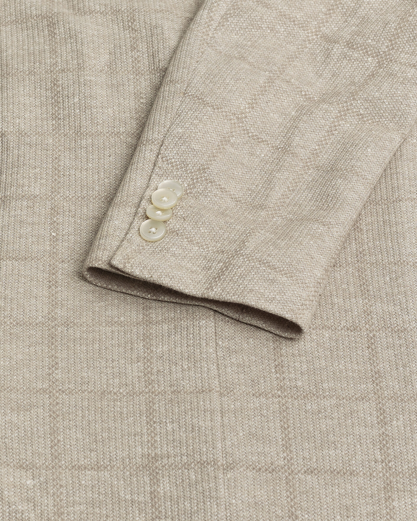 Mies | Pre-owned Pikkutakit | Pre-owned | BOSS BLACK Hanry Checked Jersey Patch Pocket Blazer Beige 50
