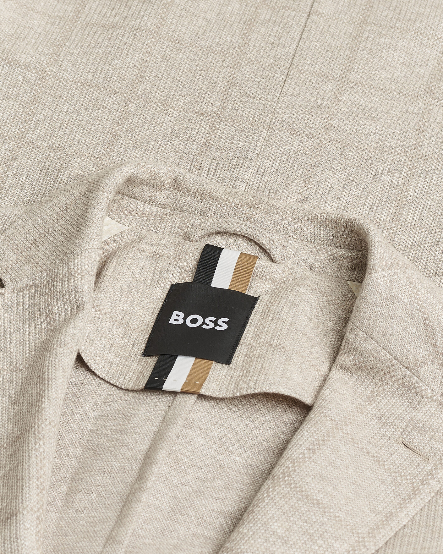 Mies | Pre-owned Pikkutakit | Pre-owned | BOSS BLACK Hanry Checked Jersey Patch Pocket Blazer Open White 52