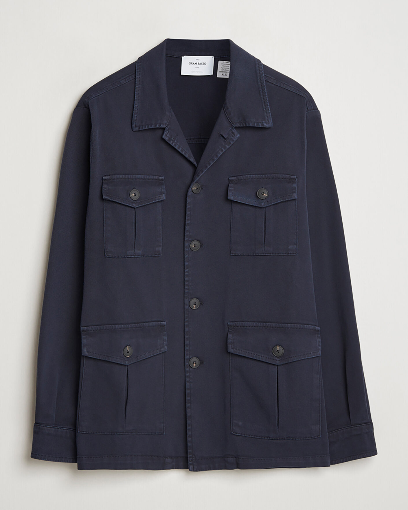 Mies | Pre-owned Takit | Pre-owned | Gran Sasso Cotton Twill Safari Jacket Navy 50