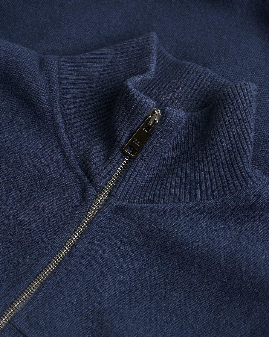 Mies | Pre-owned Puserot | Pre-owned | Prada Cashmere Blend Full Zip Cardigan Navy 50