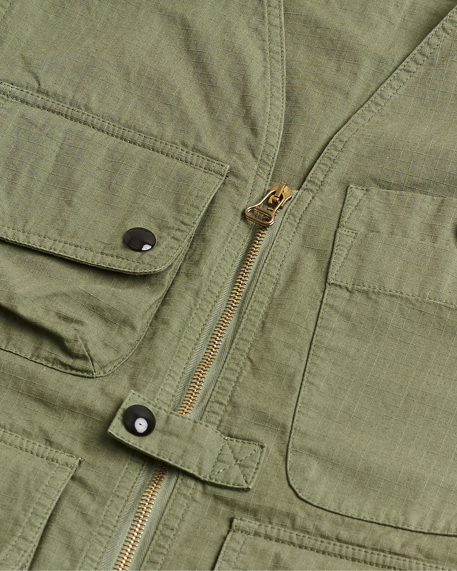 Mies | Pre-owned Takit | Pre-owned | Drake's Ripstop Utility Cotton Vest Green UK36 - EU46