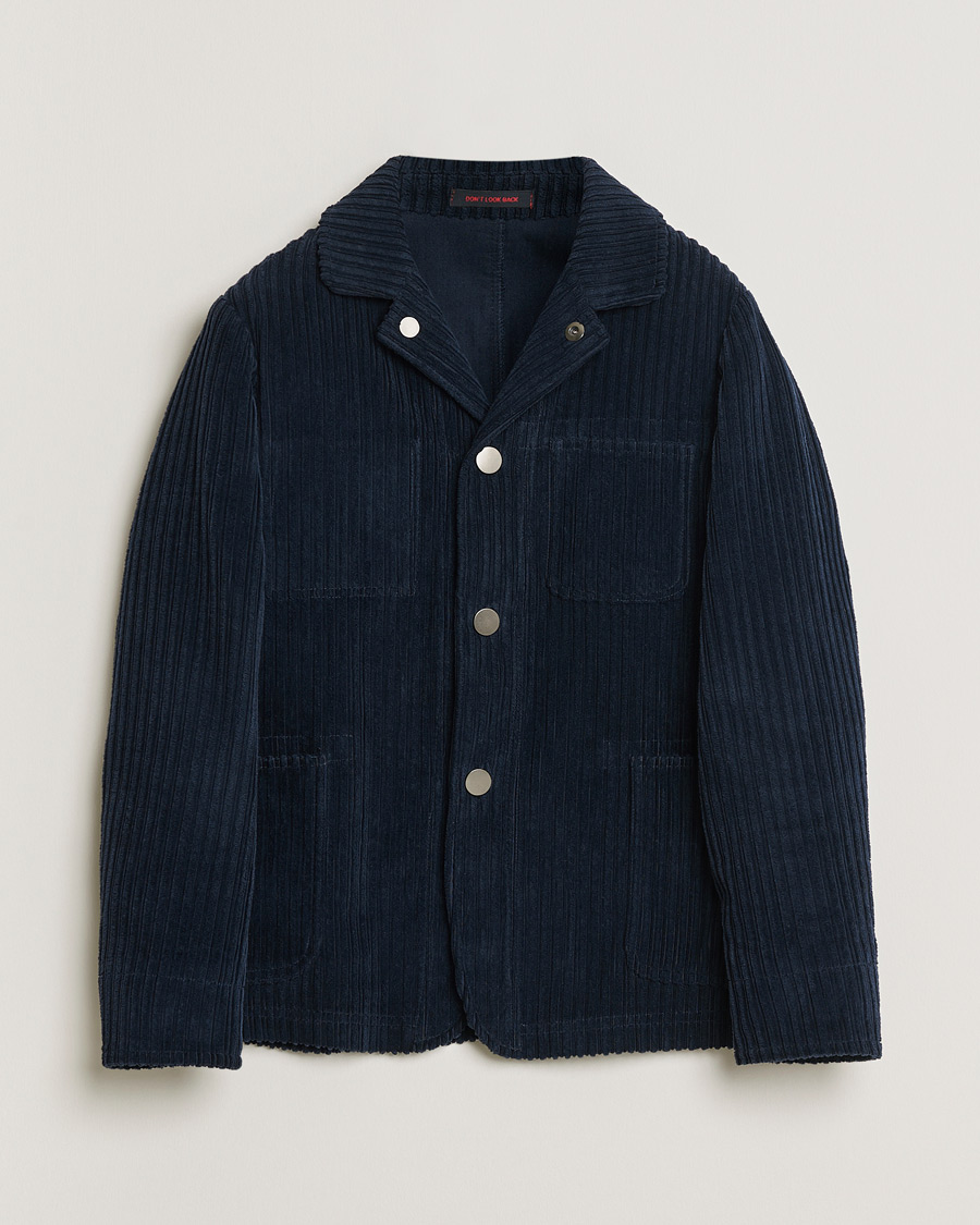 Mies | Pre-owned Kauluspaidat | Pre-owned | The Gigi Corduroy Overshirt Navy 48
