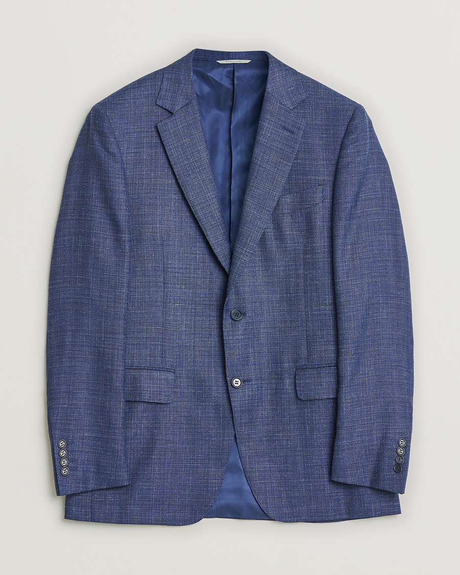 Mies | Pre-owned Pikkutakit | Pre-owned | Canali Wool, Silk & Linen Blazer Navy Melange 48