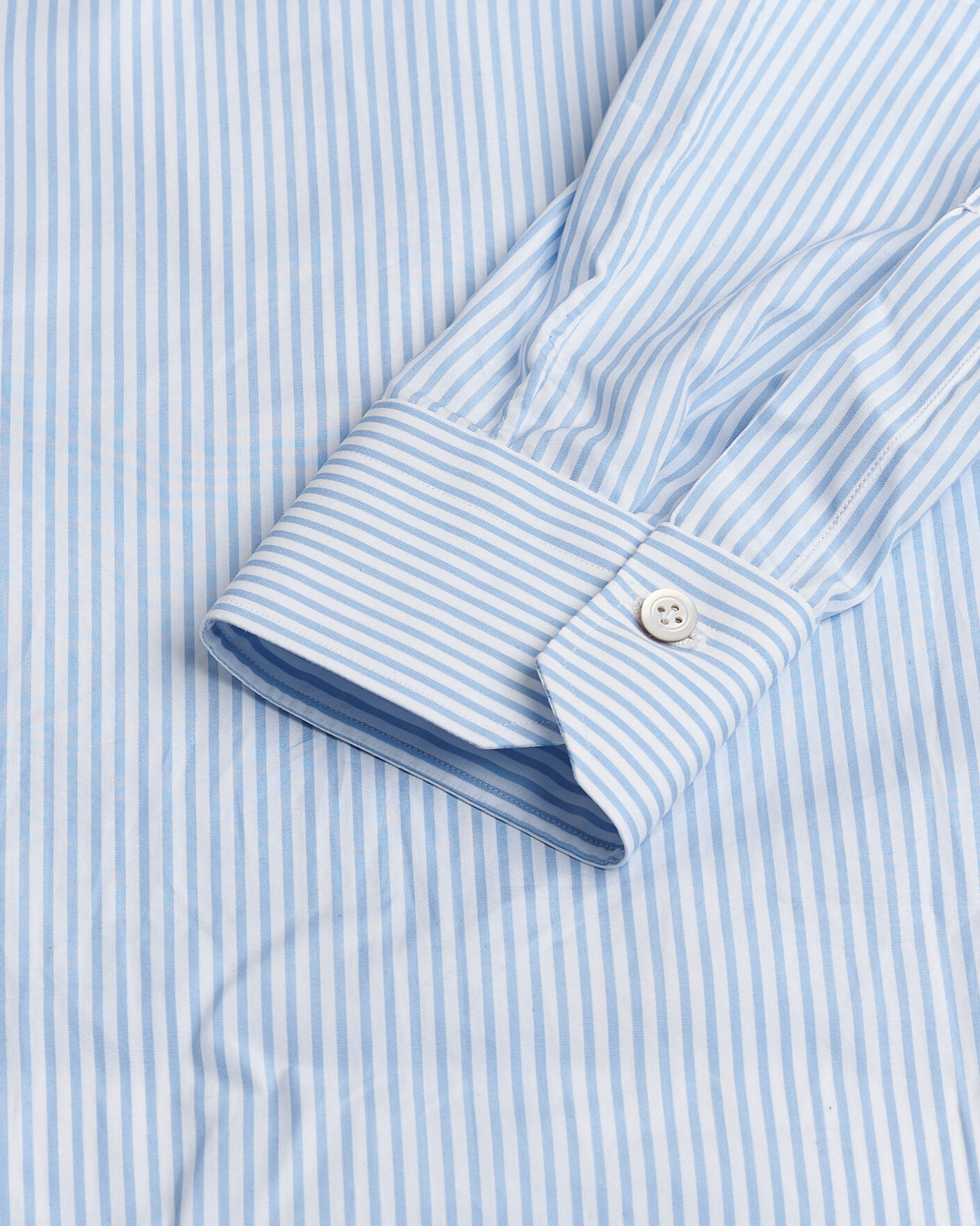 Mies | Kiton Cotton Dress Shirt Light Blue Stripe 40 - M | Pre-owned | Kiton Cotton Dress Shirt Light Blue Stripe 40 - M