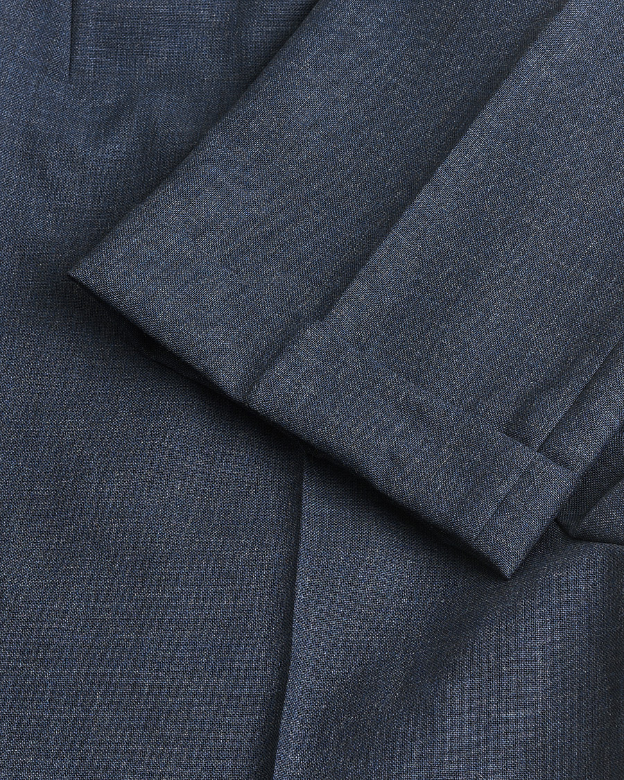 Mies | Pre-owned Housut | Pre-owned | Berg&Berg High Waisted Double Pleated Wool Trousers Blue 52