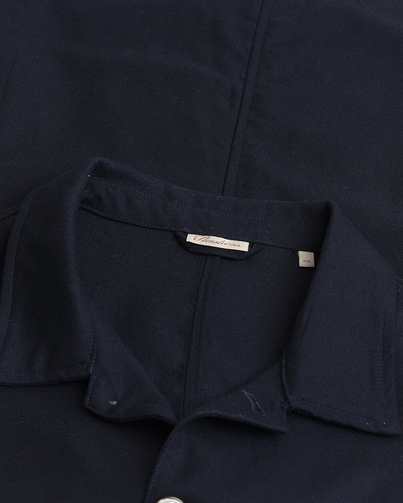 Mies | Pre-owned Kauluspaidat | Pre-owned | Stenströms Wool Overshirt Navy XXL