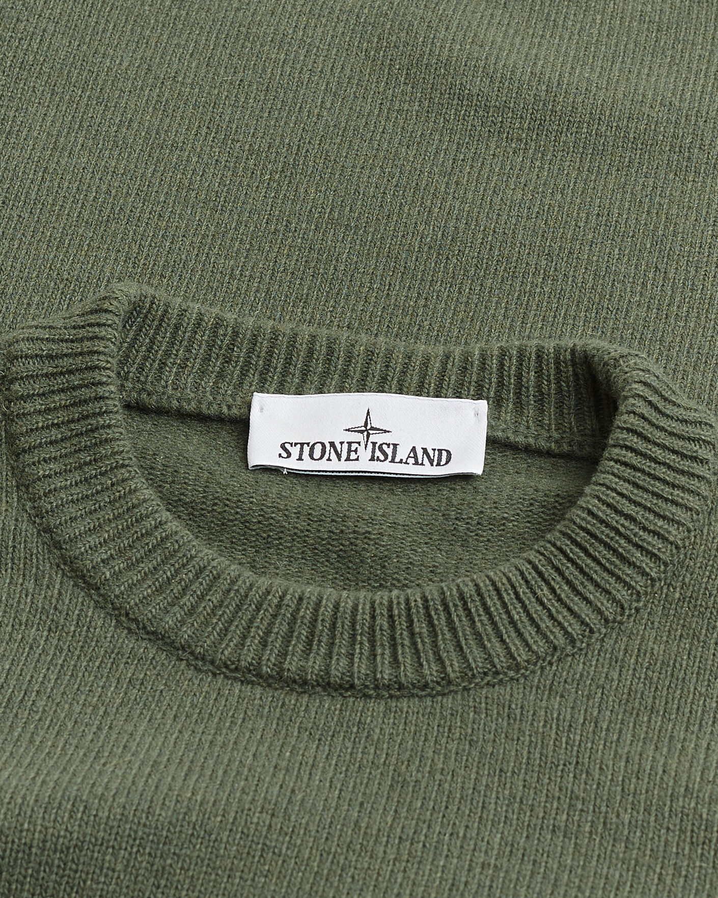 Mies | Pre-owned Puserot | Pre-owned | Stone Island Knitted Lambswool Crew Neck Military Green M