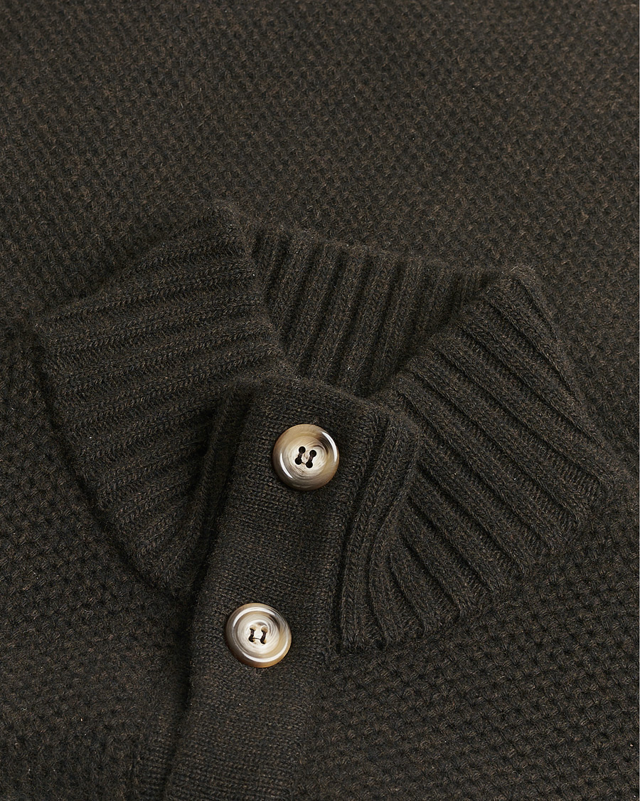 Mies | Pre-owned Puserot | Pre-owned | Morgano Heavy Knitted Wool/Cashmere Cardigan Dark Brown M