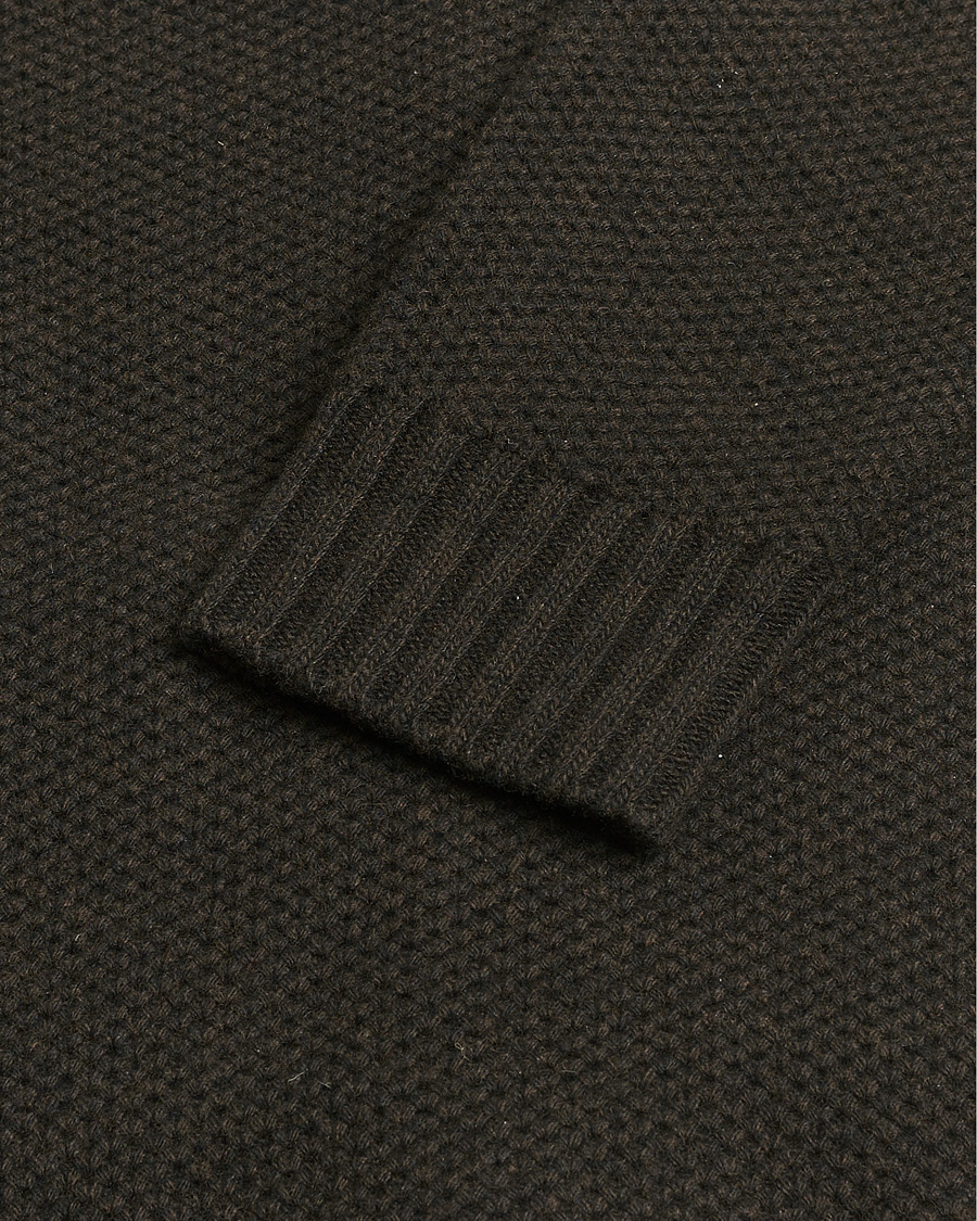 Mies | Pre-owned Puserot | Pre-owned | Morgano Heavy Knitted Wool/Cashmere Cardigan Dark Brown M