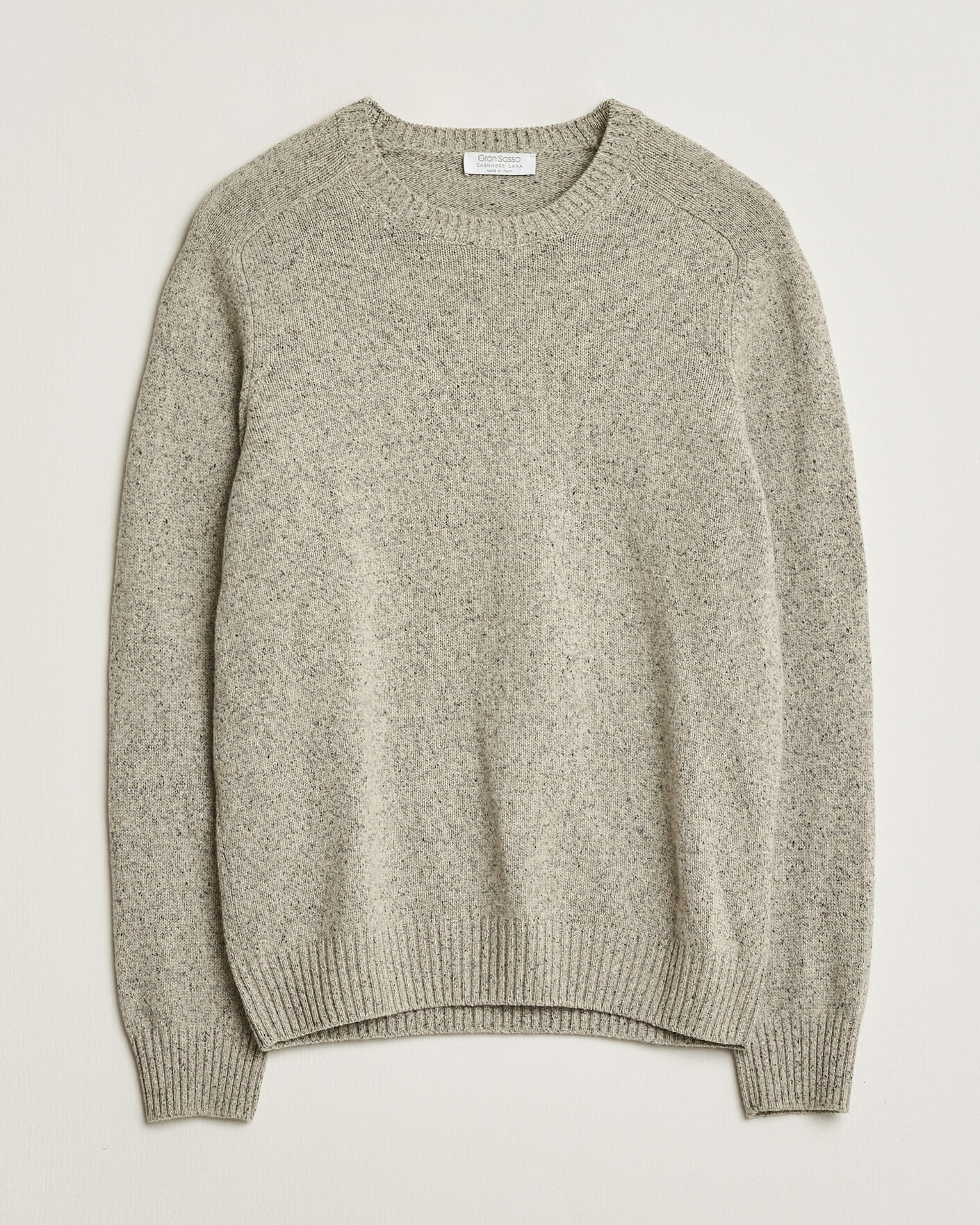 Mies | Pre-owned Puserot | Pre-owned | Gran Sasso Cashmere & Silk Blend Crew Neck Grey Melange 48