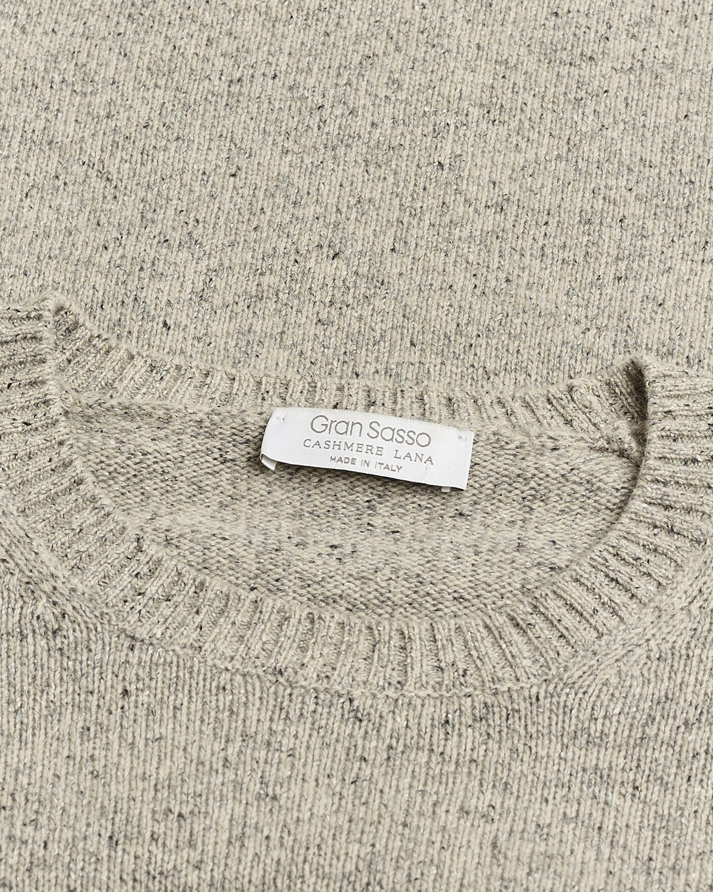 Mies | Pre-owned Puserot | Pre-owned | Gran Sasso Cashmere & Silk Blend Crew Neck Grey Melange 48