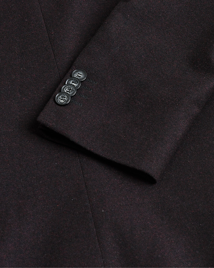 Mies | Pre-owned Pikkutakit | Pre-owned | Tiger of Sweden Flannel Wool Blazer Burgundy 48