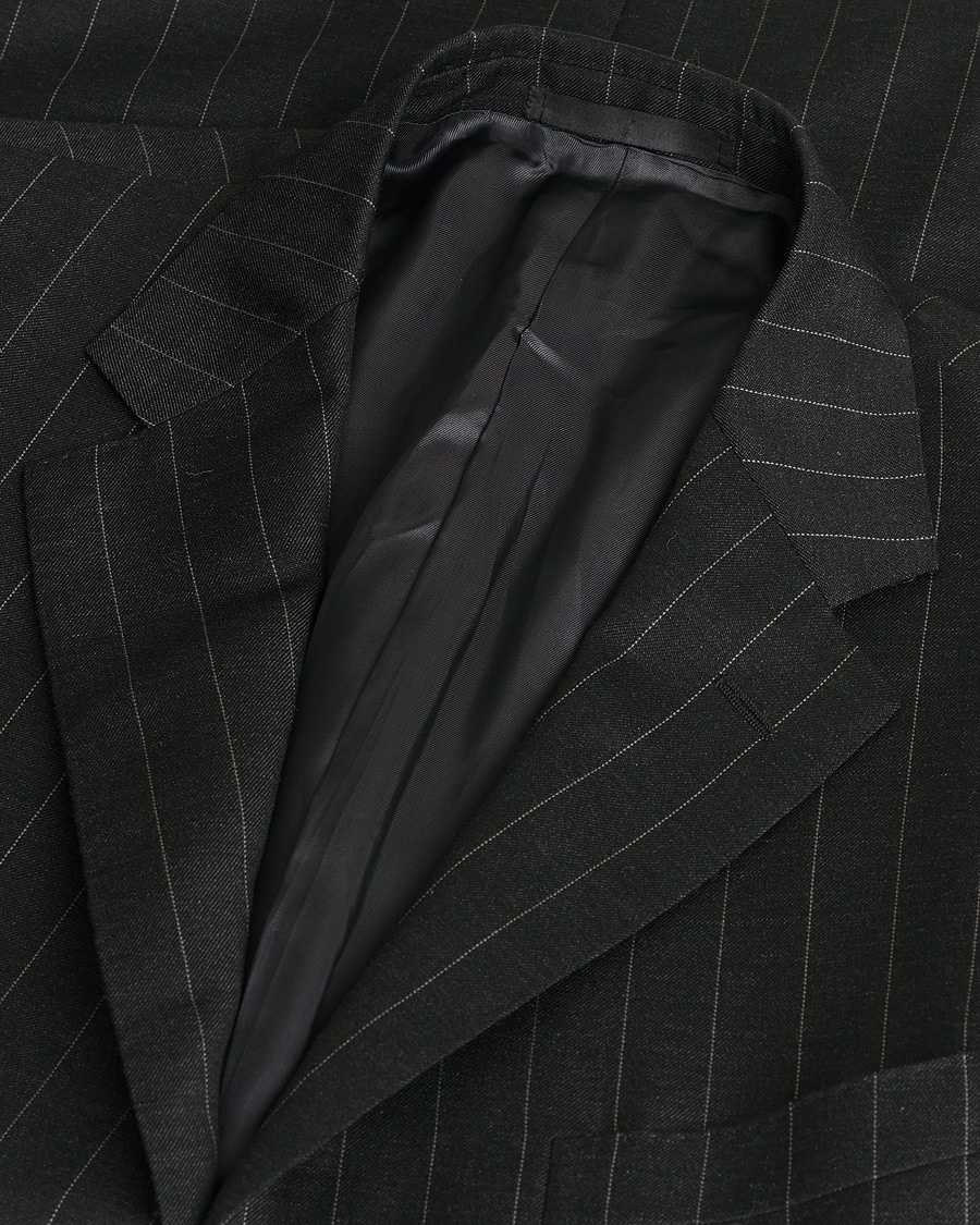 Mies | Pre-owned Puvut | Pre-owned | Caruso Pinstripe Wool Suit Black 52