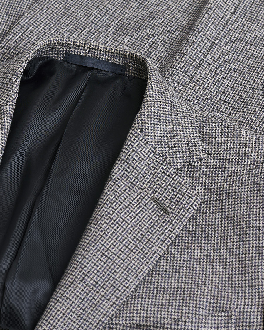 Mies | Pre-owned Pikkutakit | Pre-owned | Caruso Cashmere Blend Houndstooth Blazer Grey 48