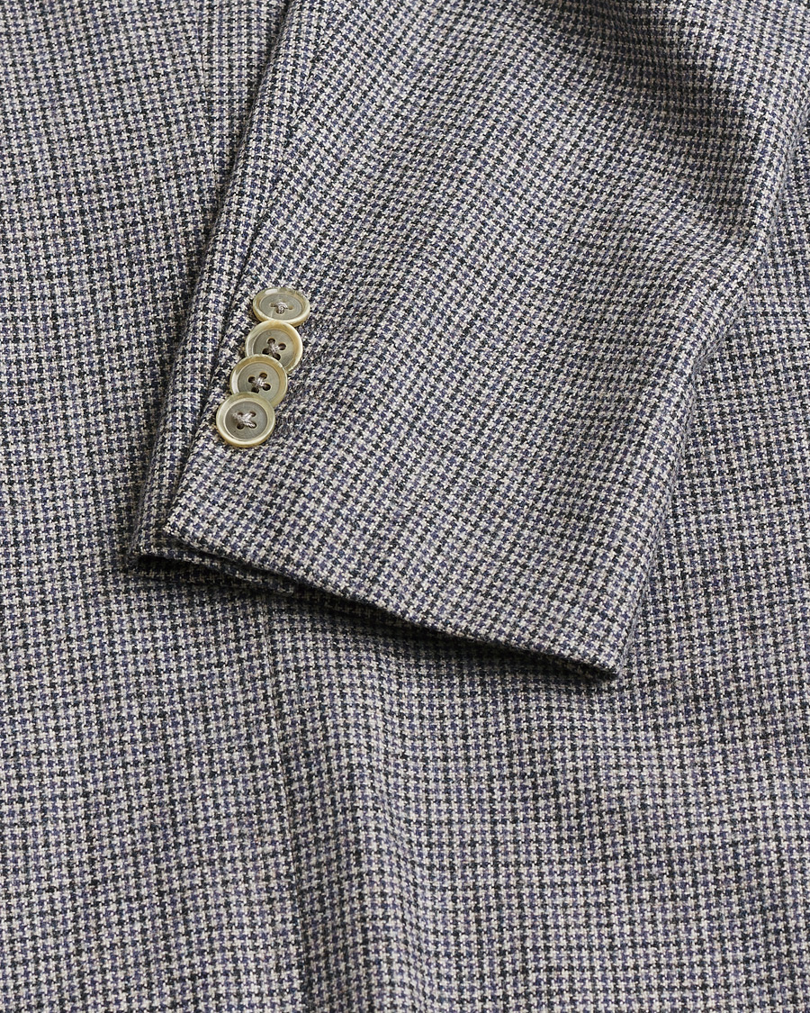 Mies | Pre-owned Pikkutakit | Pre-owned | Caruso Cashmere Blend Houndstooth Blazer Grey 48