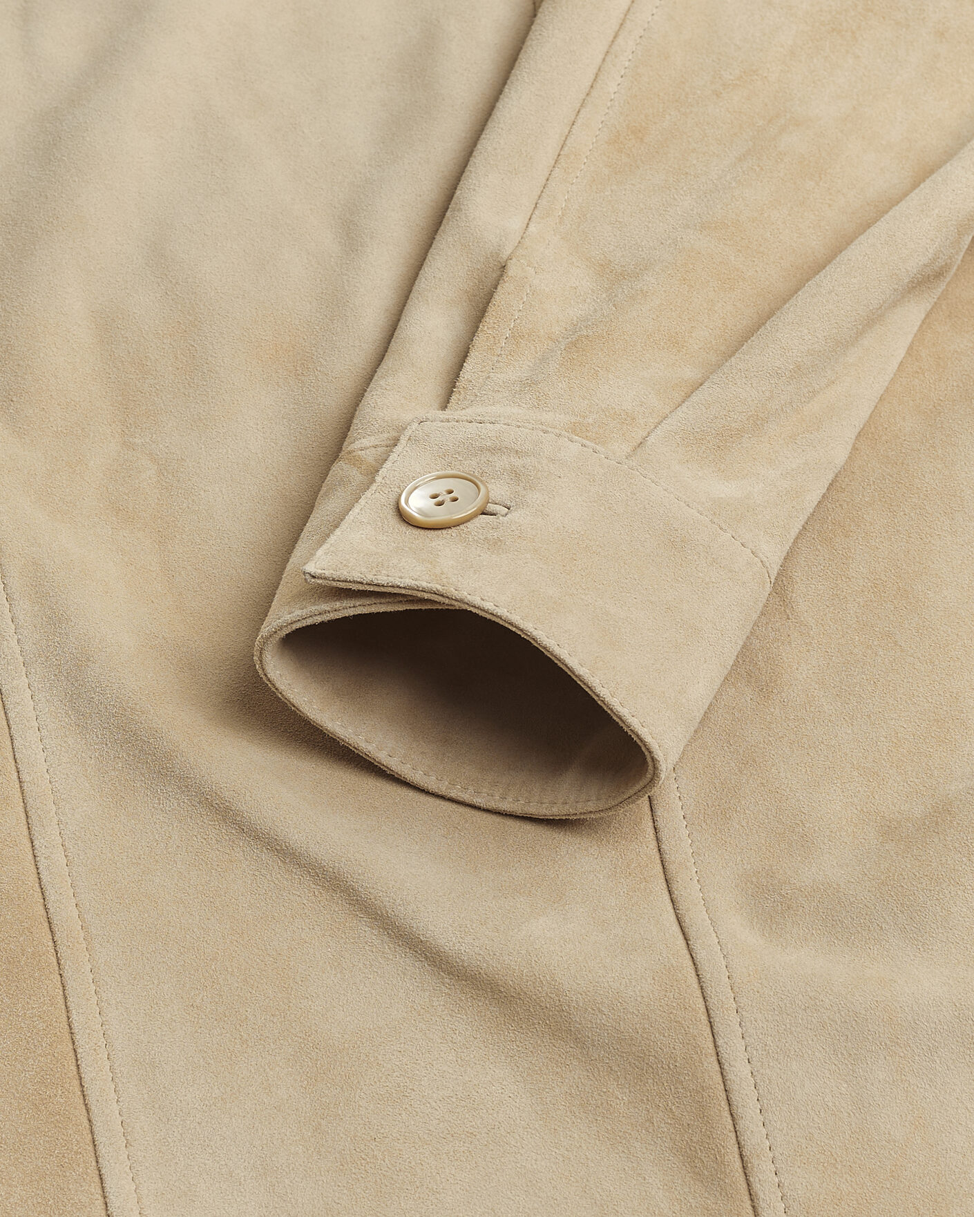 Mies | Stenströms Suede Pocket Overshirt Beige M | Pre-owned | Stenströms Suede Pocket Overshirt Beige M