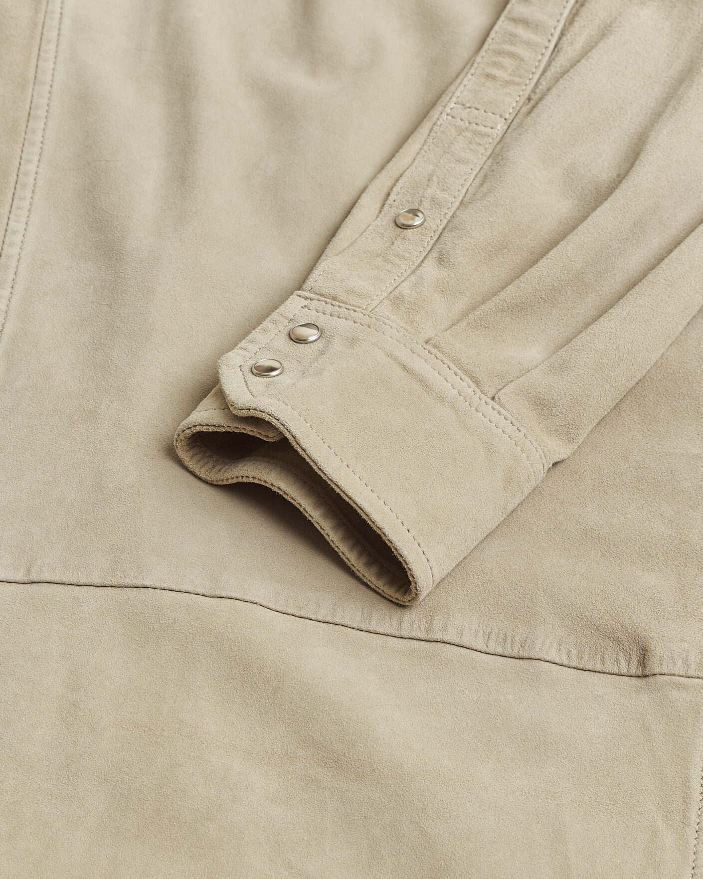 Mies | Pre-owned Kauluspaidat | Pre-owned | L.B.M. 1911 Suede Pocket Overshirt Beige 52