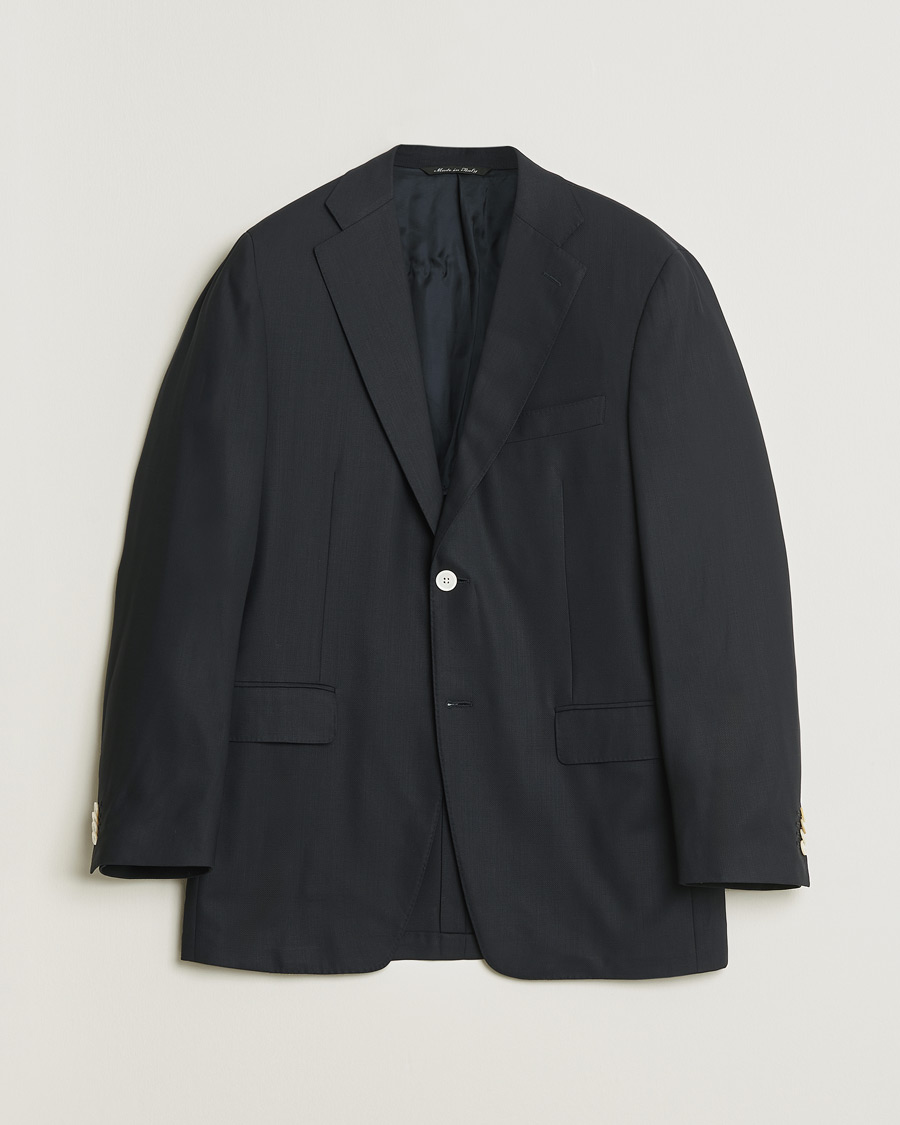 Mies | Pre-owned Pikkutakit | Pre-owned | Canali Hopsack Wool Blazer Navy 50