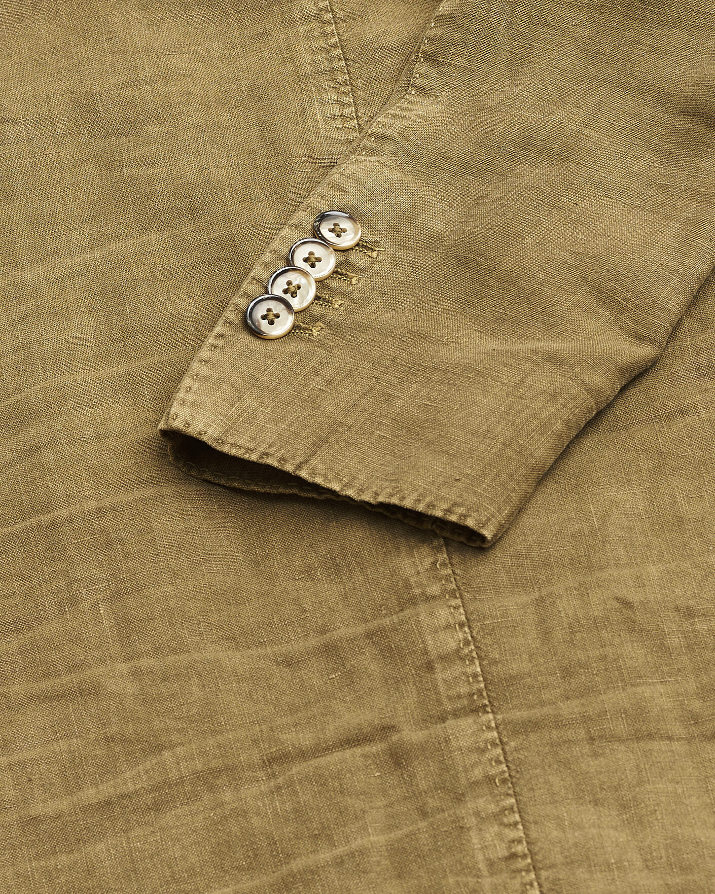 Mies | Pre-owned Pikkutakit | Pre-owned | L.B.M. 1911 Jack Regular Fit Linen Blazer Olive 46