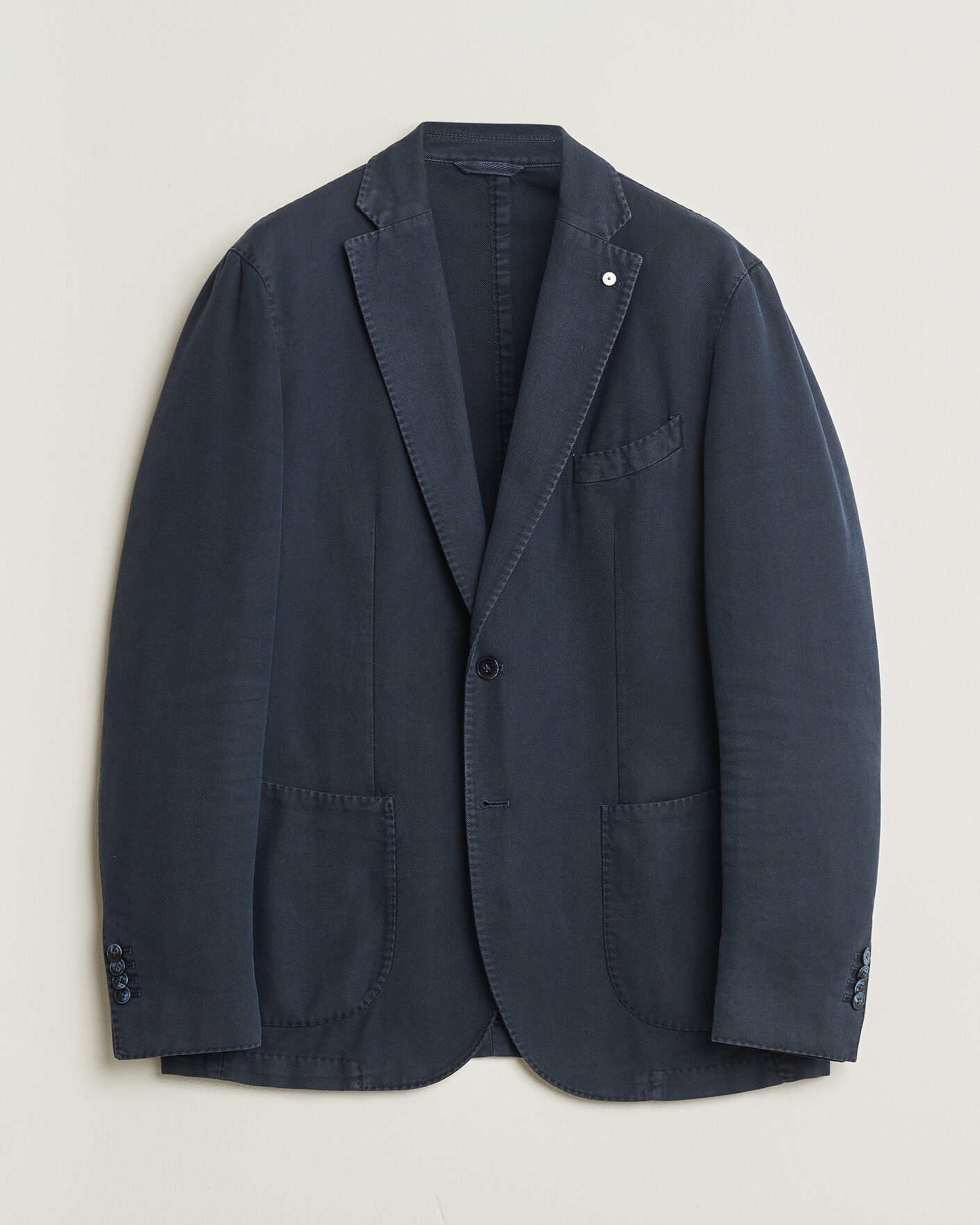 Mies | Pre-owned Pikkutakit | Pre-owned | L.B.M. 1911 Jack Cotton Herringbone Blazer Navy 54