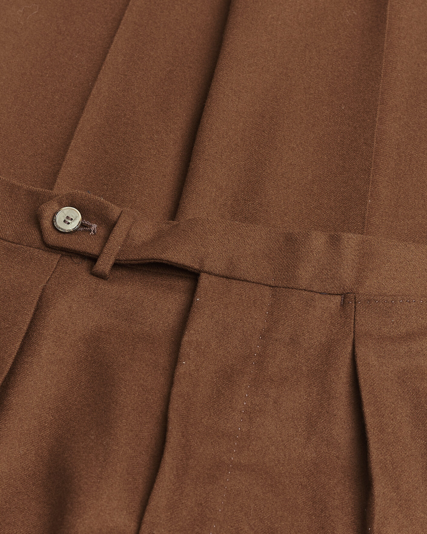 Mies | Pre-owned Housut | Pre-owned | Santaniello Flannel Trousers Rust Brown 48