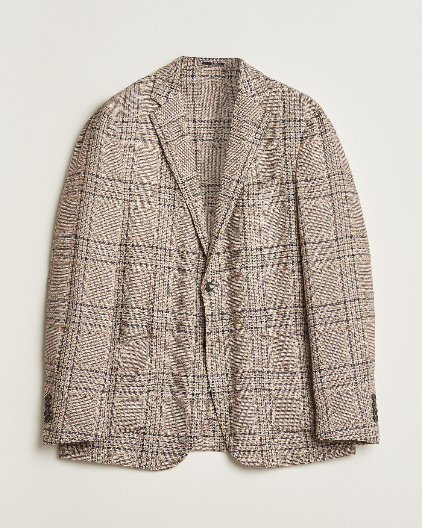 Mies | Pre-owned Pikkutakit | Pre-owned | Lardini Silk Blend Checked Blazer Brown 54