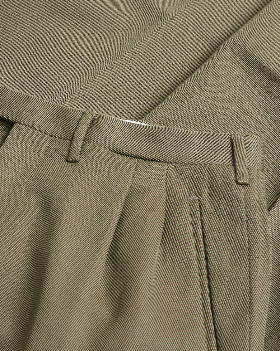 Mies | Pre-owned Housut | Pre-owned | Rota Pantaloni Twill Wool Trousers Mole Green 48