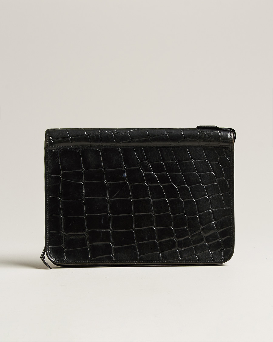 Mies | Pre-owned Asusteet | Pre-owned | Mulberry Vintage Document Bag Black Leather