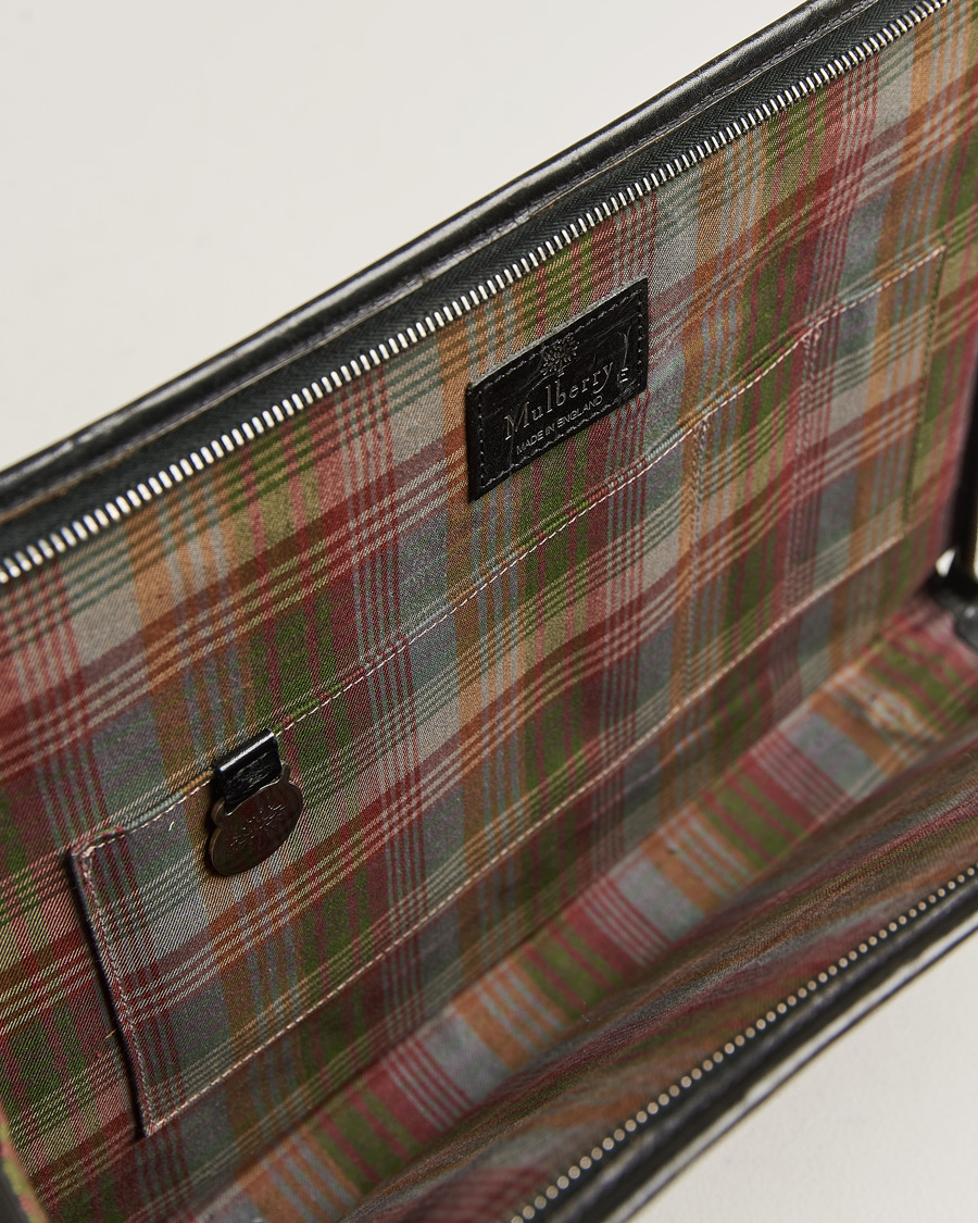 Mies | Pre-owned Asusteet | Pre-owned | Mulberry Vintage Document Bag Black Leather