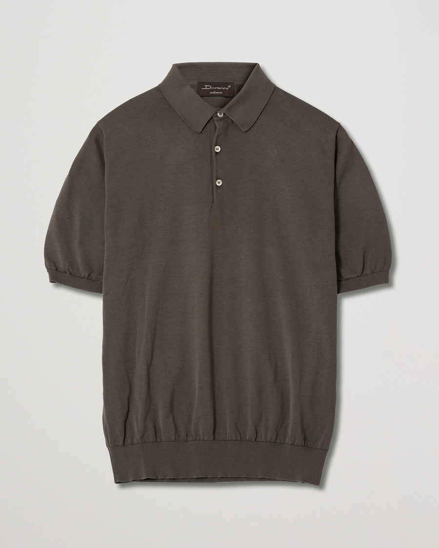 Mies | Pikeet | Pre-owned | Doriani Cashmere Cotton Knitted Polo Brown