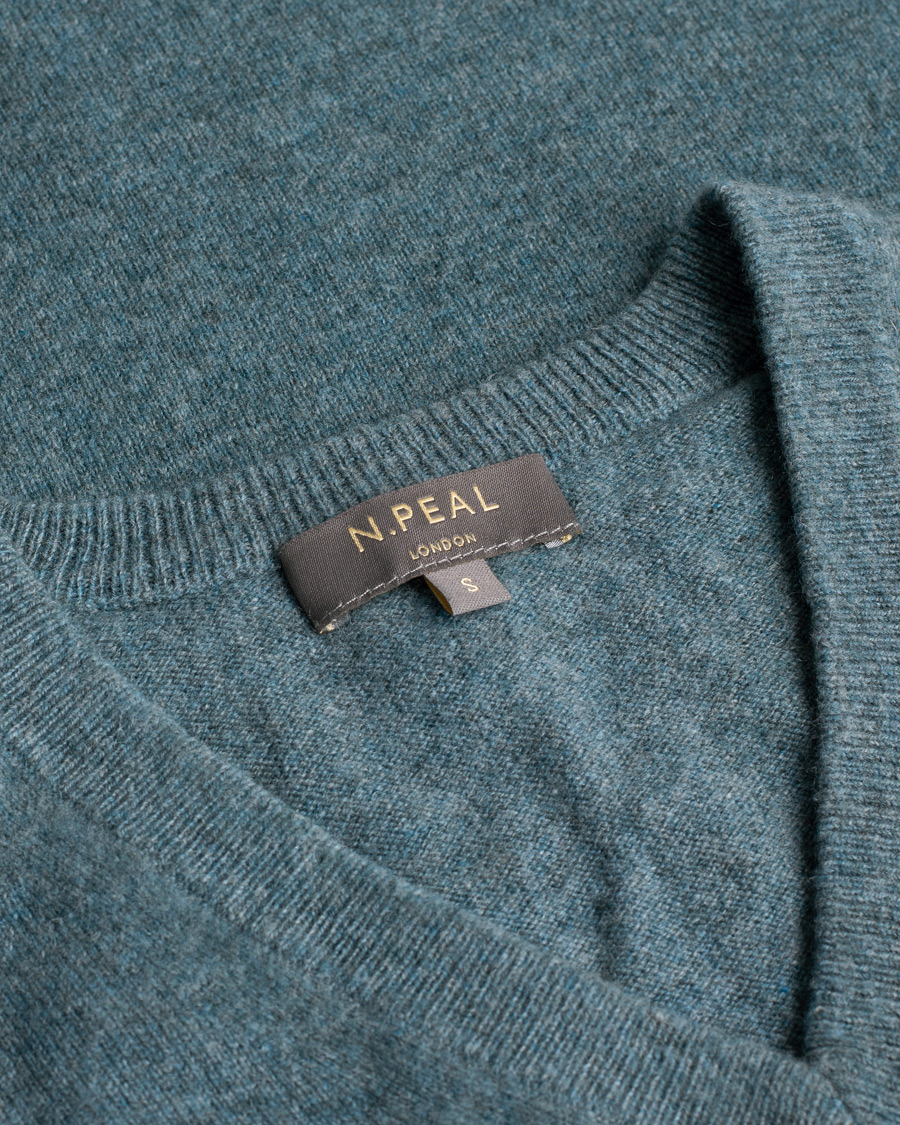 Mies | Puserot | Pre-owned | N.Peal Cashmere V-Neck Turquoise S