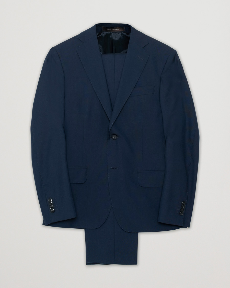 Mies | Oscar Jacobson Edmund Wool Suit Blue | Pre-owned | Oscar Jacobson Edmund Wool Suit Blue