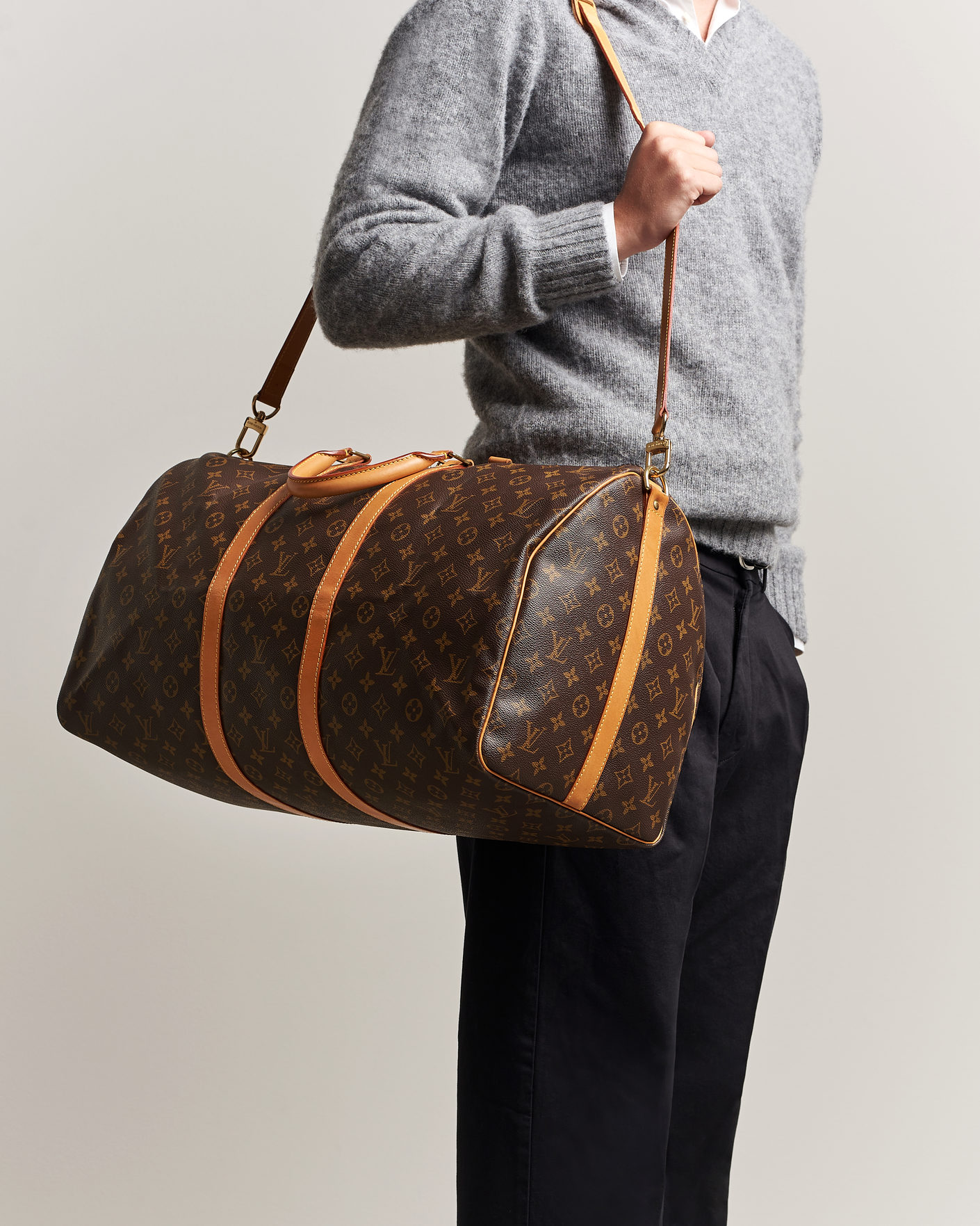 Mies | Pre-Owned & Vintage Bags | Louis Vuitton Pre-Owned | Keepall Bandouliére 55 Monogram