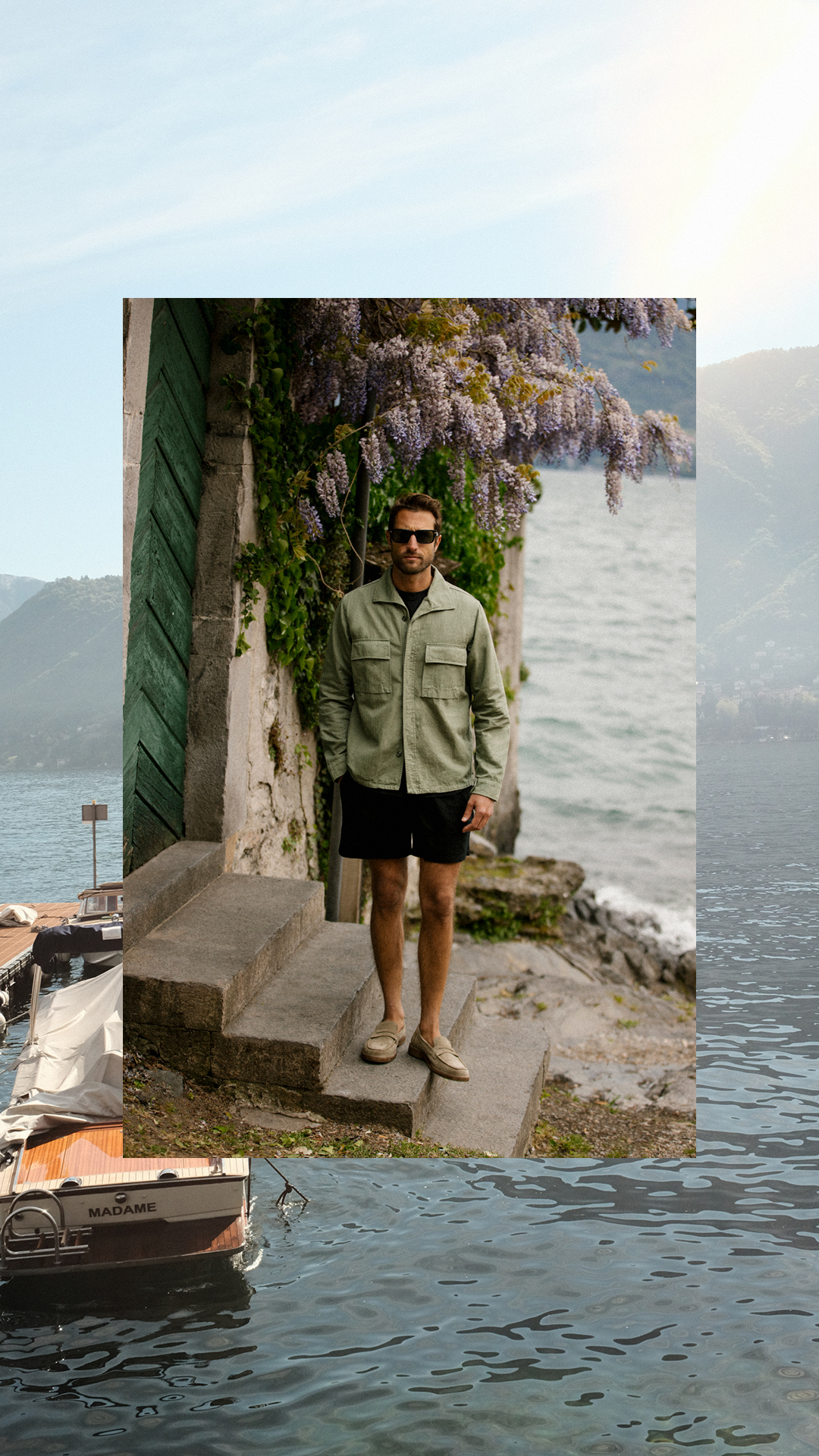 Loafers styled with a pair of shorts